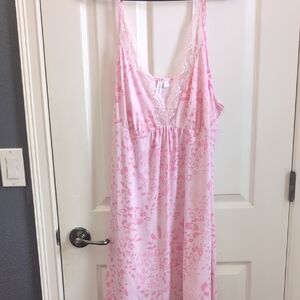 Pink Lace Trim Nightgown